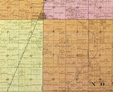 1901 Map of Wells County Indiana
