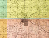 1901 Map of Wells County Indiana