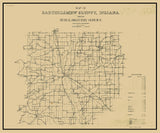 1909 Map of Bartholomew County Indiana