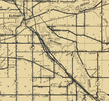 1909 Map of Elkhart County Indiana