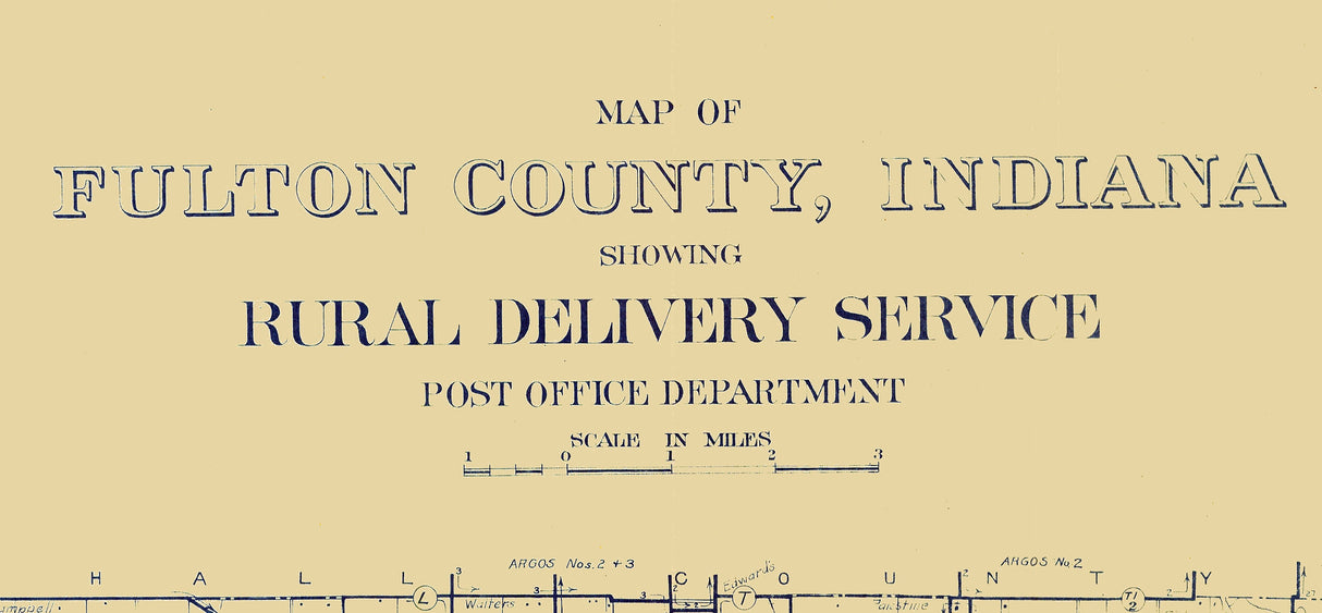 1911 Map of Fulton County Indiana