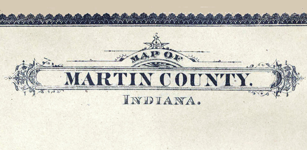 1892 Map of Martin County Indiana