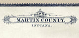 1892 Map of Martin County Indiana
