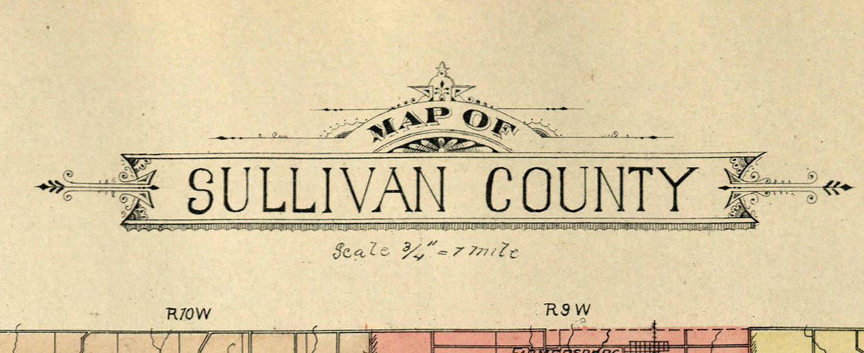 1899 Map of Sullivan County Indiana