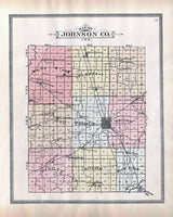 1900 Map of Johnson County Indiana