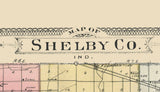 1900 Map of Shelby County Indiana