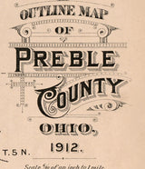 1912 Map of Preble County Ohio