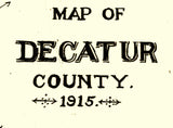 1915 Map of Decatur County Indiana