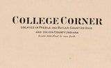 1912 Map of College Corner Preble County Ohio