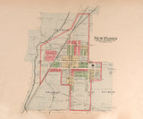 1912 Map of New Paris Preble County Ohio