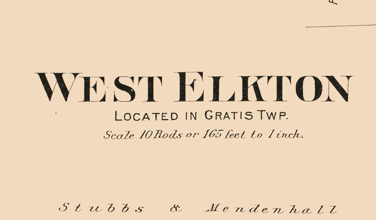 1912 Map of West Elkton Preble County Ohio