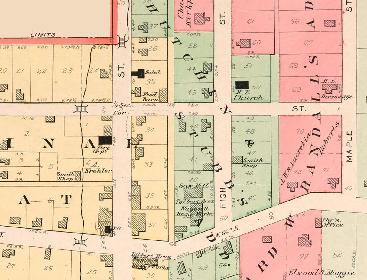 1912 Map of West Elkton Preble County Ohio