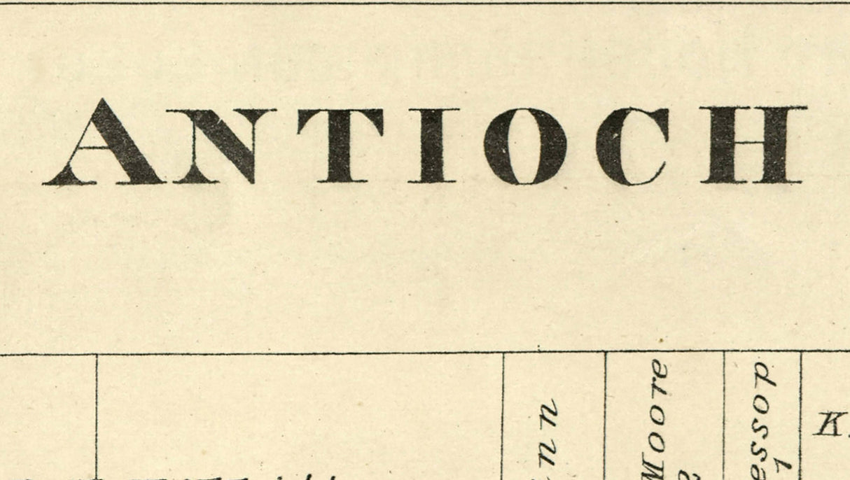 1921 Map of Antioch Huntington County Indiana