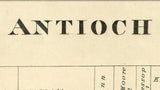 1921 Map of Antioch Huntington County Indiana