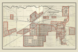 1921 Map of Chesterton and Porter Porter County Indiana