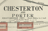 1921 Map of Chesterton and Porter Porter County Indiana