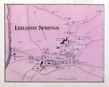 1873 Map of Lebanon Springs Columbia County New York