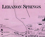 1873 Map of Lebanon Springs Columbia County New York