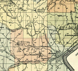 1899 Map of Dearborn County Indiana