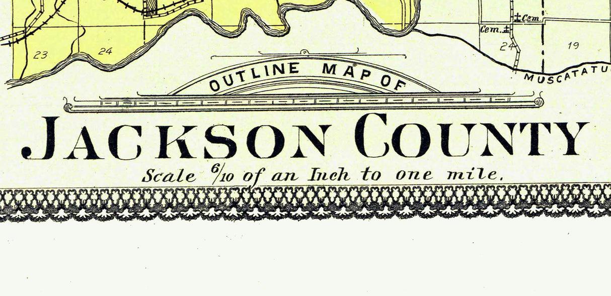 1900 Map of Jackson County Indiana