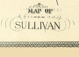 1899 Map of Sullivan Sullivan County Indiana