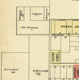 1899 Map of Sullivan Sullivan County Indiana