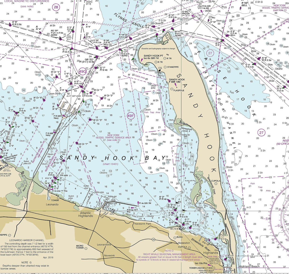 2023 Nautical Chart of New York Harbor