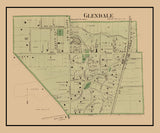 1869 Map of Glendale Hamilton County Ohio