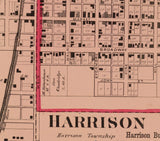 1869 Map of Harrison Hamilton County Ohio