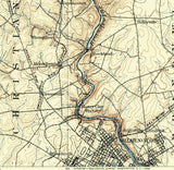 1901 Topo Map of West Chester Pennsylvania