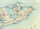 1904 Topo Map of Montauk New York Long Island