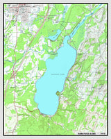1970 Map of Saratoga Lake New York