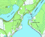 1970 Map of Saratoga Lake New York