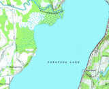 1970 Map of Saratoga Lake New York