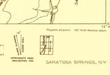 1934 Topo Map of Saratoga Springs New York