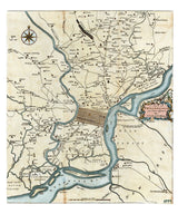 1777 Map of Philadelphia Pennsylvania and parts adjacent