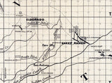 1877 Map of Amador and Calaveras County California Gold Fields