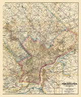 1893 Map of Philadephia Pennsylvania