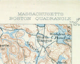 1909 Topo Map of Boston Massachusetts