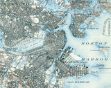 1909 Topo Map of Boston Massachusetts