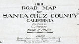 1913 Map of Santa Cruz County California