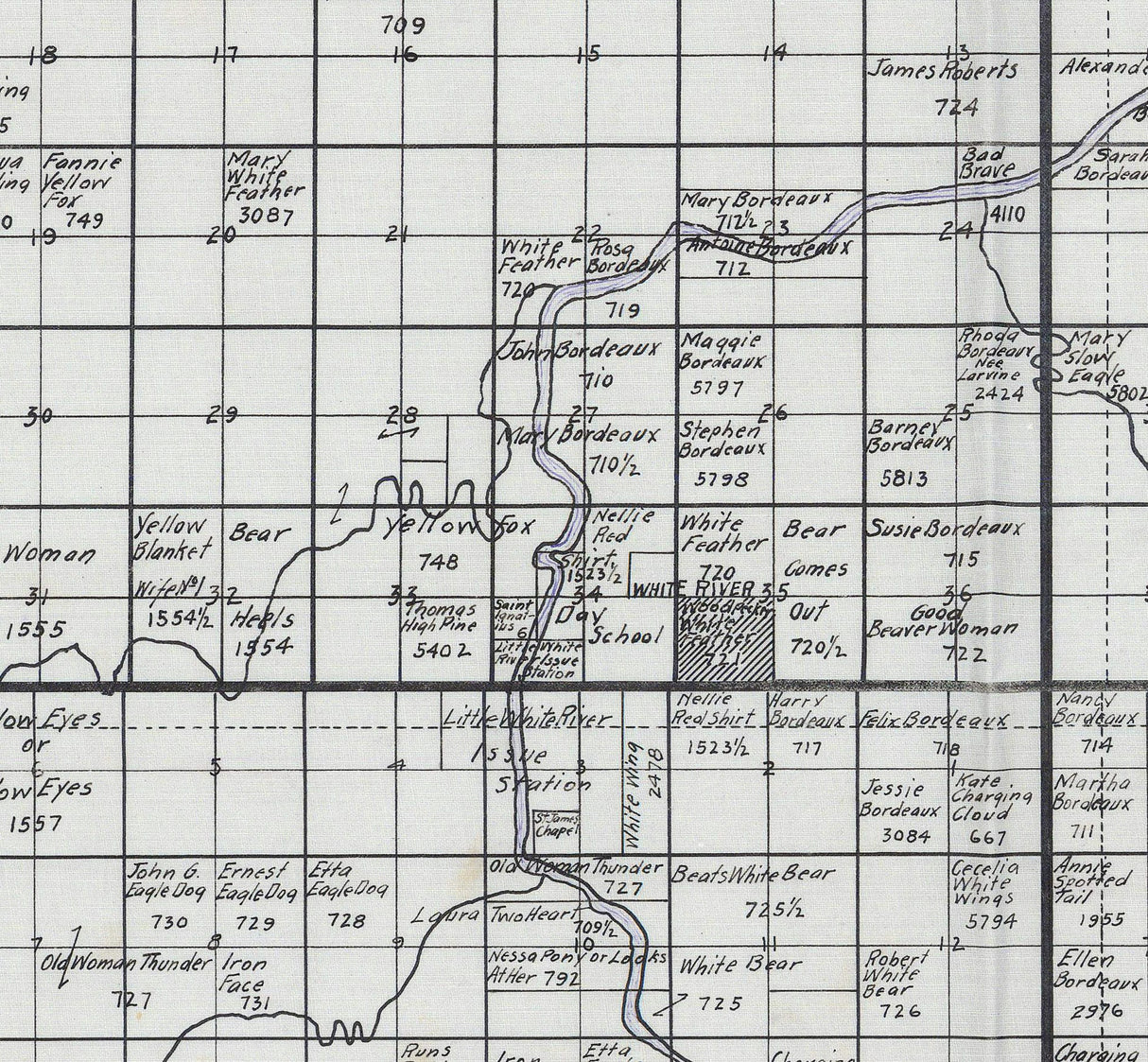 1915 Map of Mellette County South Dakota