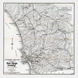 1915 Map of San Diego County California