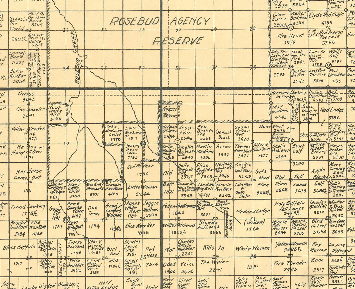 1915 Map of Todd County South Dakota