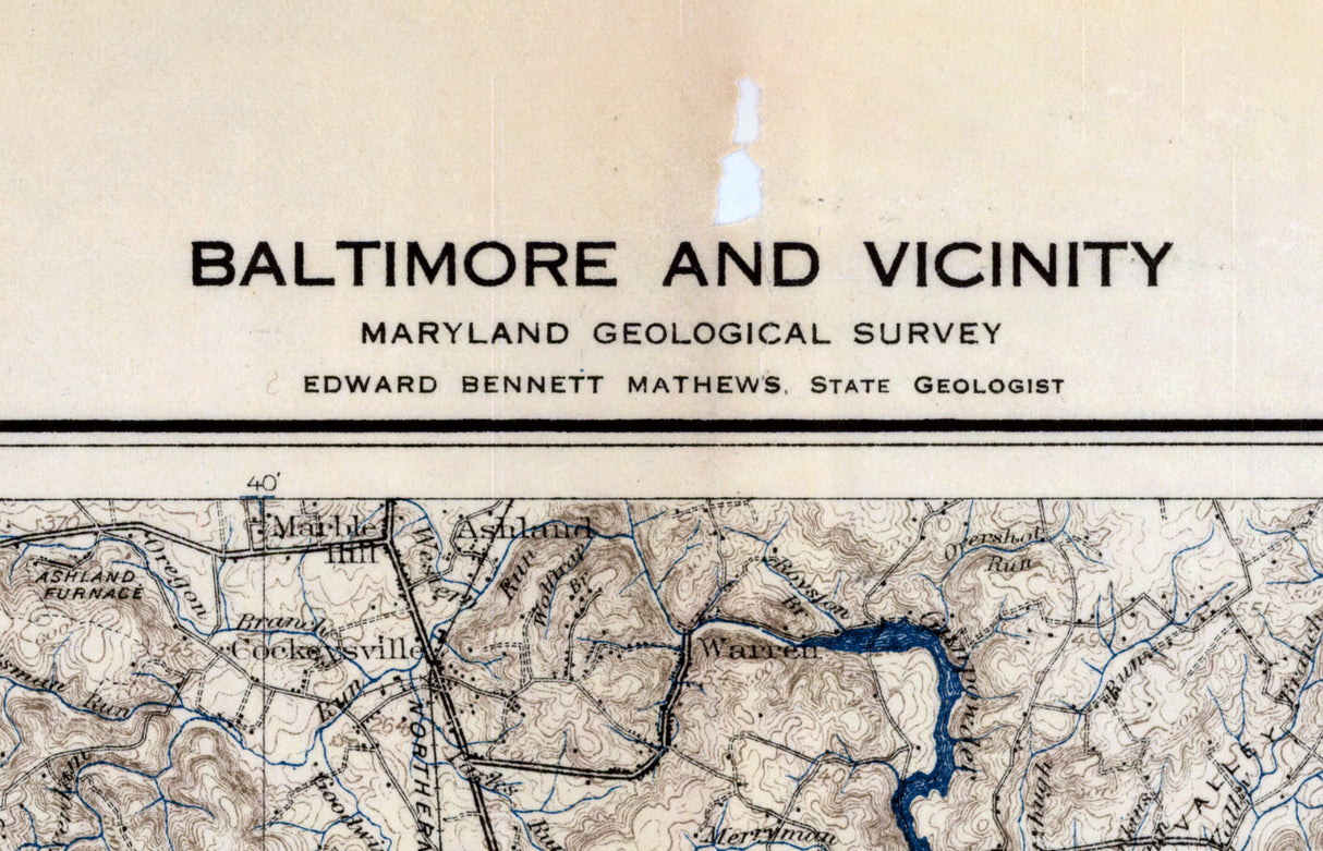 1918 Map of Baltimore Maryland and Vicinity