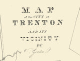 1836 Map of Trenton New Jersey