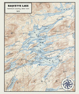 1903 Map of Raquette Lake Hamilton County New York