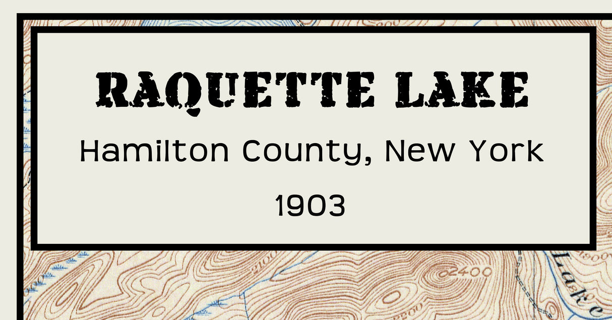 1903 Map of Raquette Lake Hamilton County New York