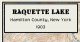 1903 Map of Raquette Lake Hamilton County New York