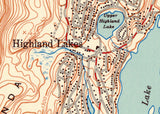 1954 Map of Highland Lake New Jersey